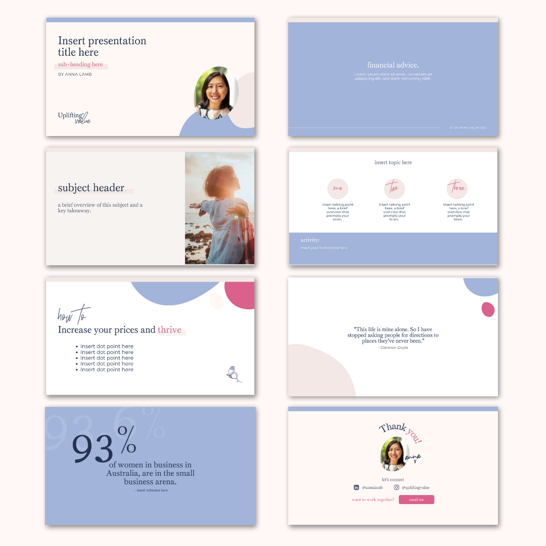 Presentation Slides Canva template: custom made for you