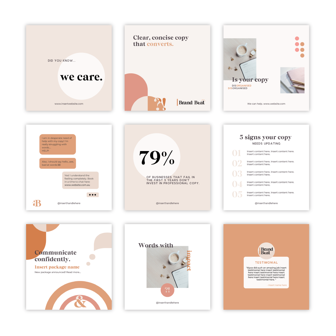 Square Canva templates: Customised for your business