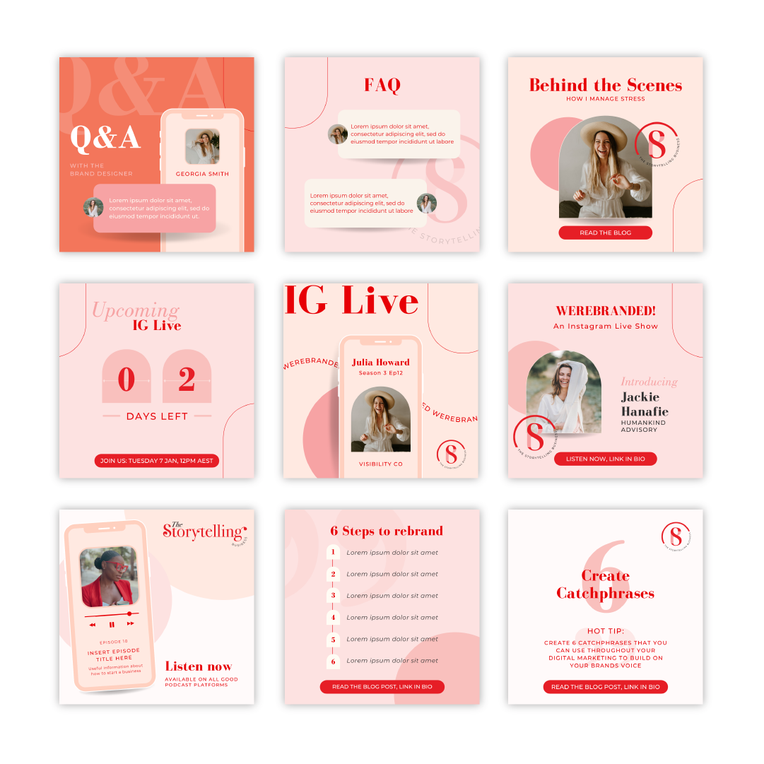 Square Canva templates: Customised for your business