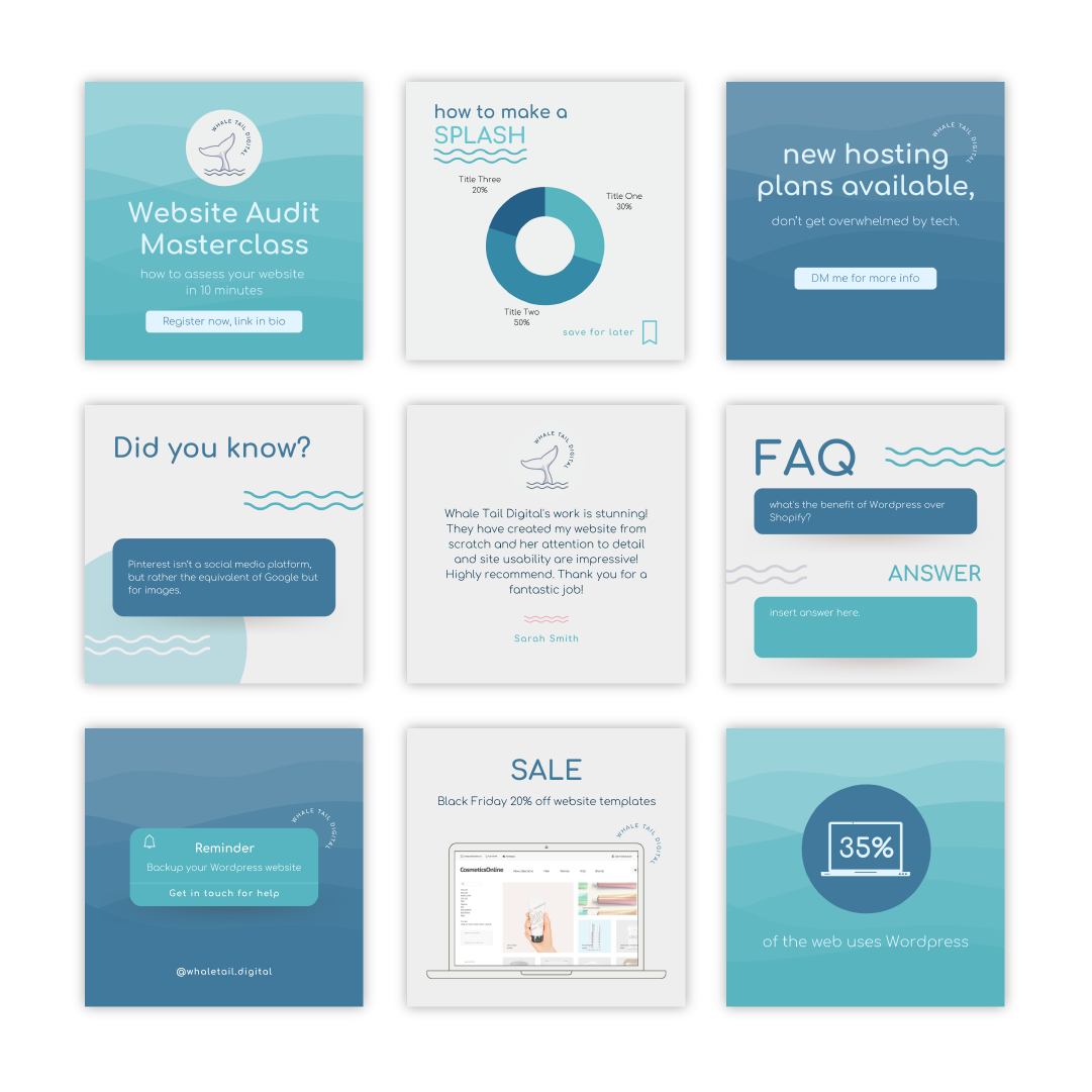 Square Canva templates: Customised for your business